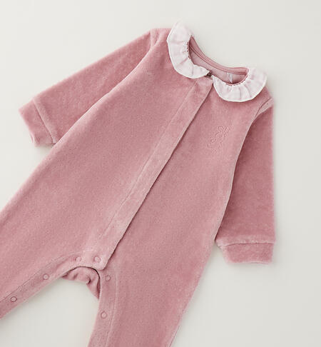 Baby girl's chenille onesie ROSA-3031