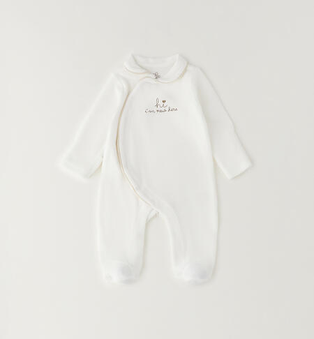 Chenille baby romper CREAM
