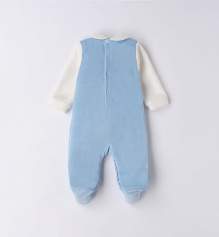 iDO chenille romper with stars for baby boy from newborn to 18 months AZZURRO-3872