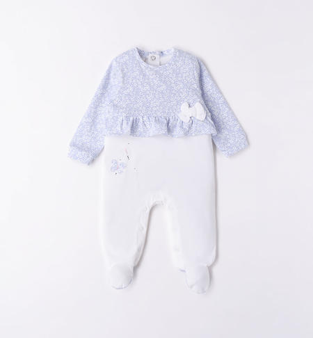 iDO butterfly one-piece for baby girl from 0 to 18 months BIANCO-CARTAZUCCHERO-6V36