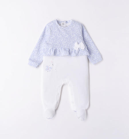 Tutina intera farfalle neonata da 0 a 18 mesi iDO BIANCO-CARTAZUCCHERO-6V36