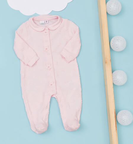 iDO sleepsuit with stars for baby girl from newborn to 18 months ROSA-2512