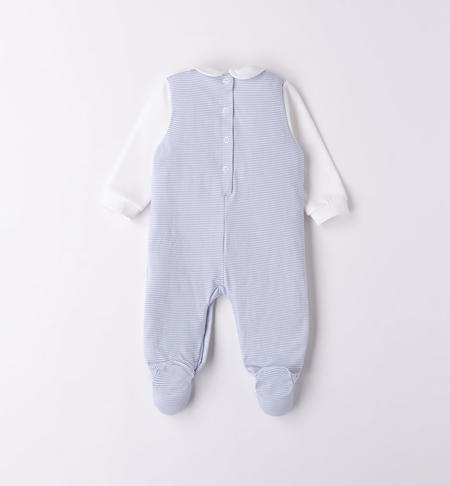 iDO girl's babygrow in dungaree look from 0 to 18 months BIANCO-CARTAZUCCHERO-6V37