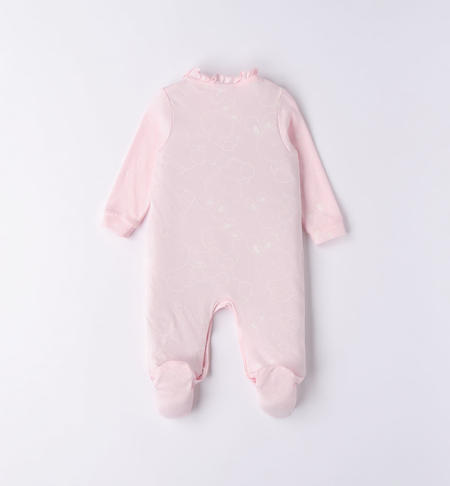 iDO one-piece baby girl various patterns from 0 to 18 months ROSA-BIANCO-6V45