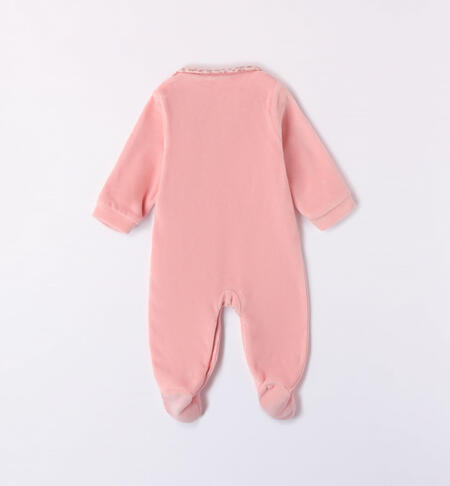 iDO teddy bear sleepsuit for baby girls from newborn to 18 months ROSA-2524