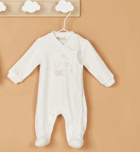 Kitten design sleepsuit CREAM