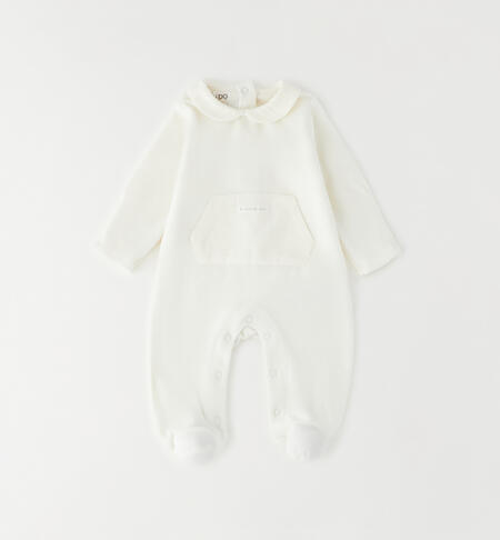 Newborn baby romper suit WHITE