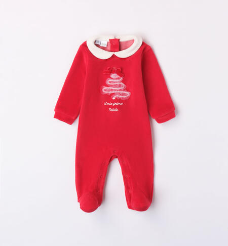 Tutina Natale neonato modello unisex ROSSO