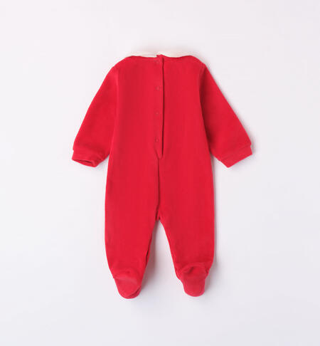 iDO red Christmas sleepsuit for babies from newborn to 18 months ROSSO-2253