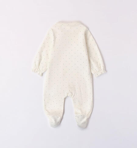 iDO heart design sleepsuit for baby girl from newborn to 18 months PANNA-VERDE-6WL8