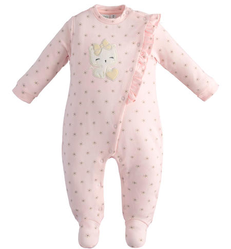 Tutina neonata con piedini - da 0 a 18 mesi iDO ROSA-BEIGE-6UV1