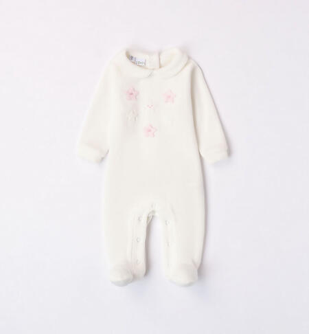 iDO sleepsuit with stars for baby girl from newborn to 18 months PANNA-0112