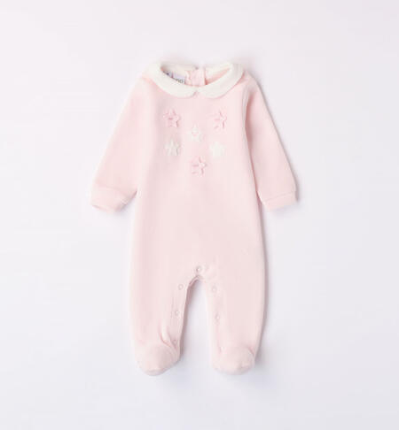 iDO sleepsuit with stars for baby girl from newborn to 18 months ROSA-2512