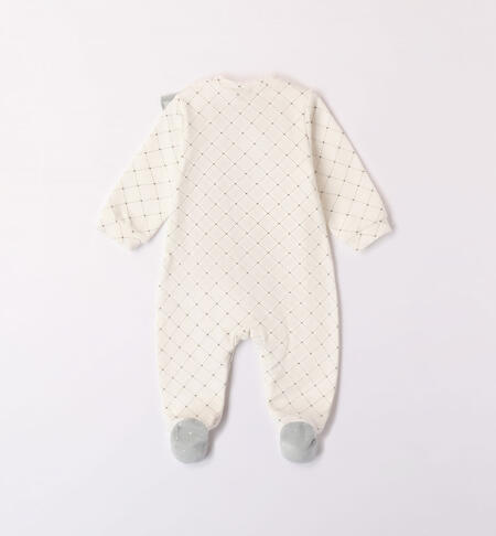 iDO sleepsuit with ruffles from newborn to 18 months PANNA-GRIGIO-6WL9