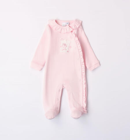 Sleepsuit with ruffles PINK