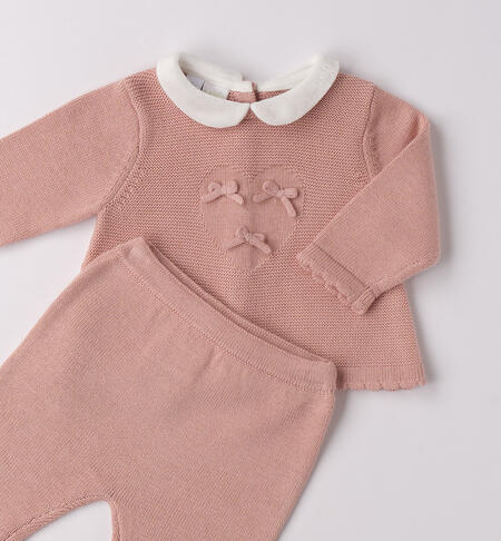 Tutina neonata due pezzi LIGHT PINK-2921