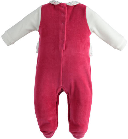 Tutina neonata in ciniglia - da 0 a 18 mesi iDO FUXIA-2435