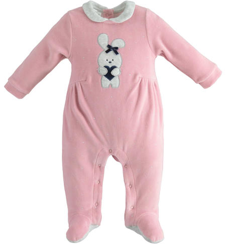 Chenille baby girl onesie from 0 to 18 months iDO MALVA-3016