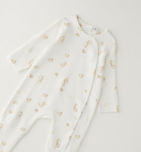 Tutina neonata in cotone PANNA-BEIGE-6CER