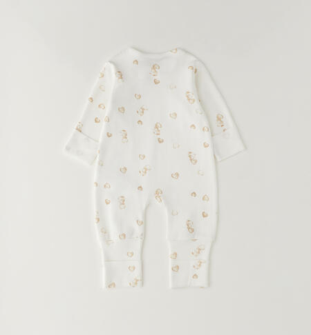 Tutina neonata in cotone PANNA-BEIGE-6CER
