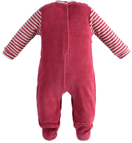 Winter baby girl onesie from 0 to 18 months iDO FUXIA-2435