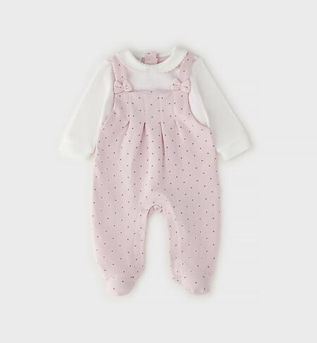 Newborn winter onesie PINK