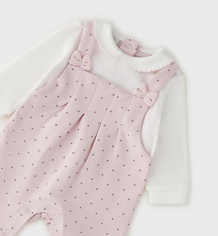Newborn winter onesie ROSA-GRIGIO-6CEP