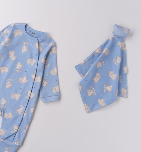 Tutina neonata kit AZZURRO-BEIGE-6BSA
