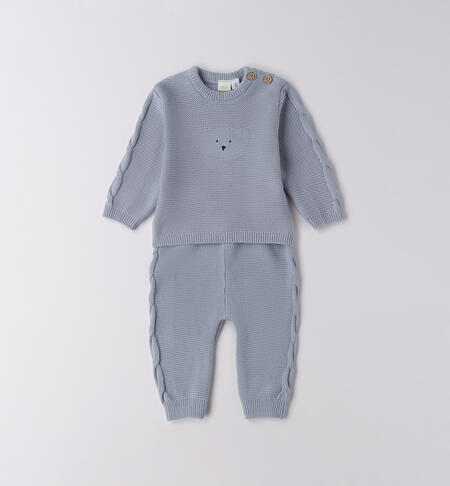 Tutina neonato 100% cotone  AZZURRO