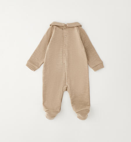 Tutina neonato 100% cotone BEIGE-0437