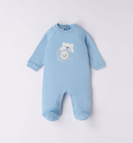 Sky blue sleepsuit with feet LIGHT BLUE