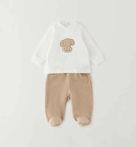 Soft Chenille Baby Romper CREAM