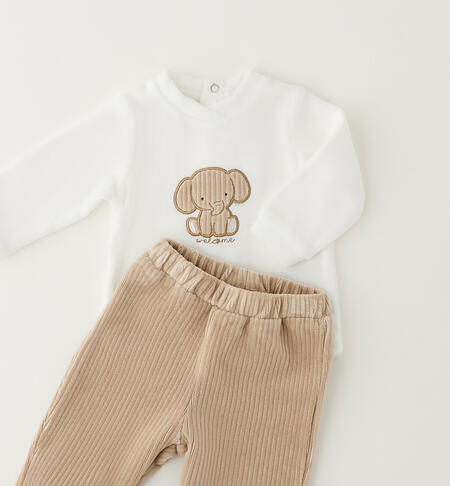 Tutina neonato ciniglia PANNA-0112