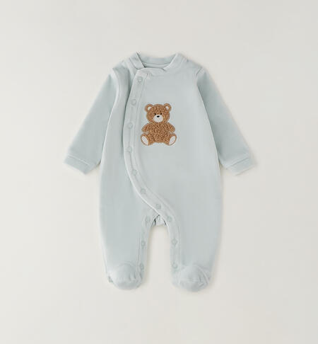 Tutina neonato con piedini LIGHT MINT-4134