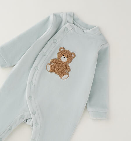 Tutina neonato con piedini LIGHT MINT-4134