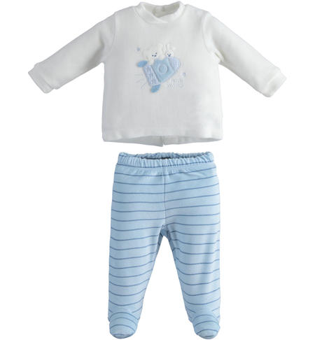 Two pieces baby onesie from 0 to 12 months iDO SKY-3871
