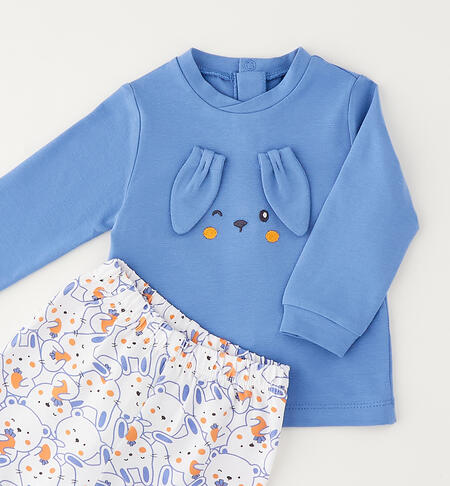 Tutina neonato due pezzzi AZZURRO-3762