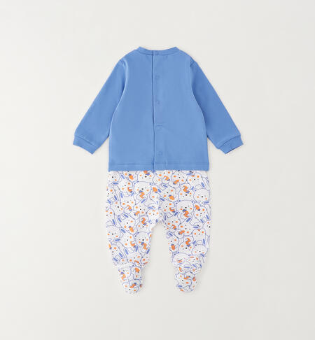 Tutina neonato due pezzzi AZZURRO-3762