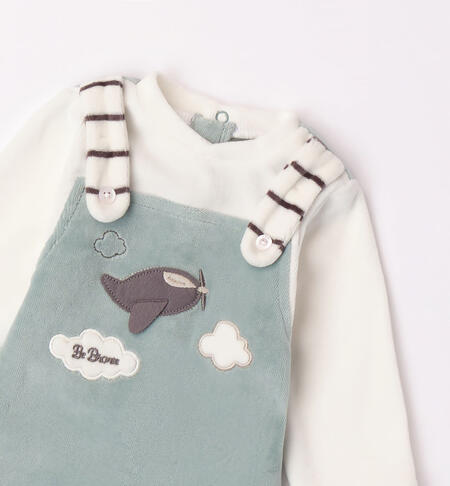 iDO sleepsuit with aeroplane for baby boy from newborn to 18 months L.GREEN-4136