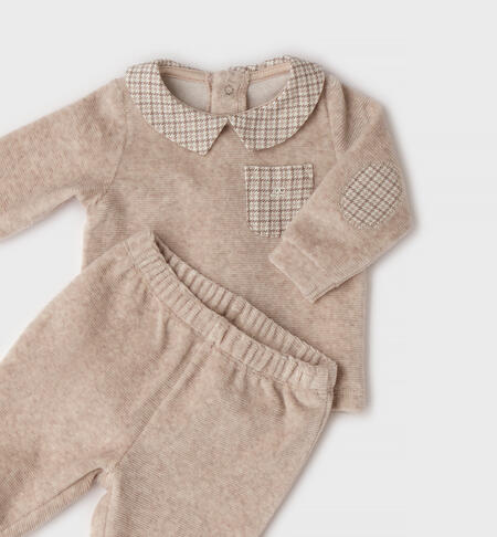 Tutina neonato iDOMini TORTORA MELANGE-8829
