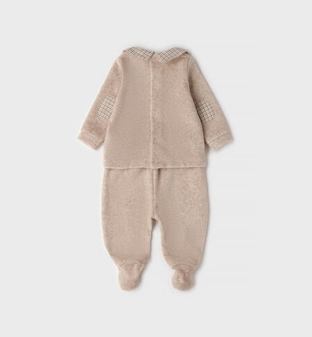 Tutina neonato iDOMini TORTORA MELANGE-8829