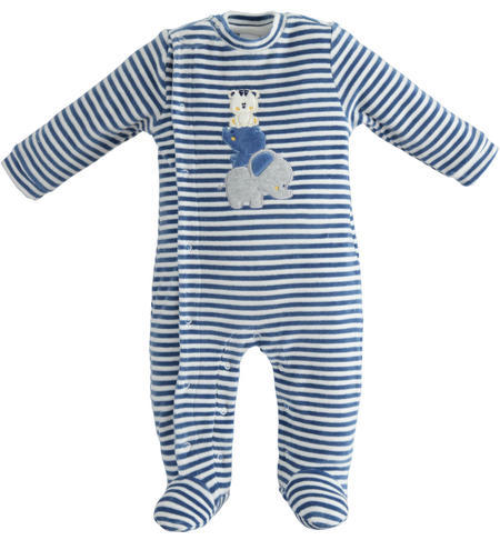 Chenille newborn baby onesie from 0 to 18 months iDO AVION-3644