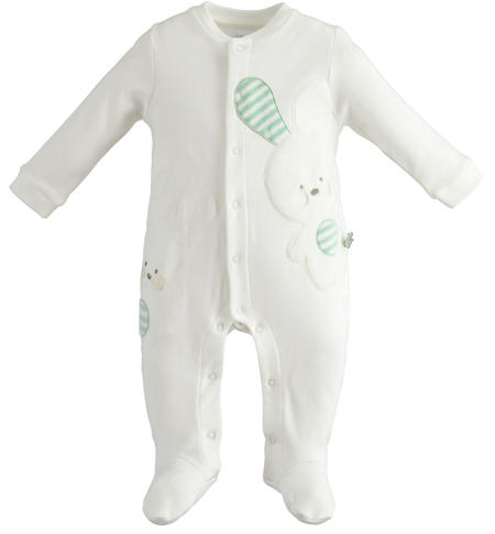 Newborn boy cotton onesie from 0 to 18 months iDO PANNA-0112