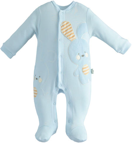 Newborn boy cotton onesie from 0 to 18 months iDO SKY-3871
