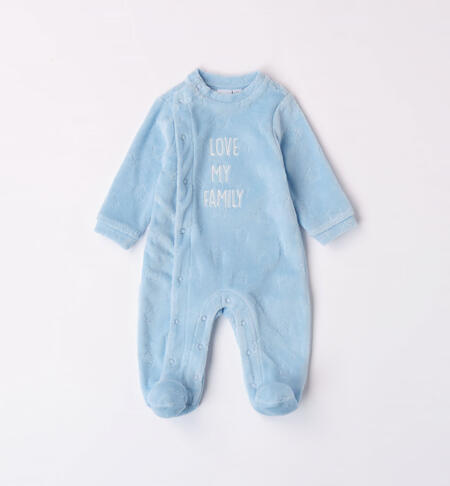 iDO sky blue sleepsuit with stars for baby boy from newborn to 18 months AZZURRO-3872