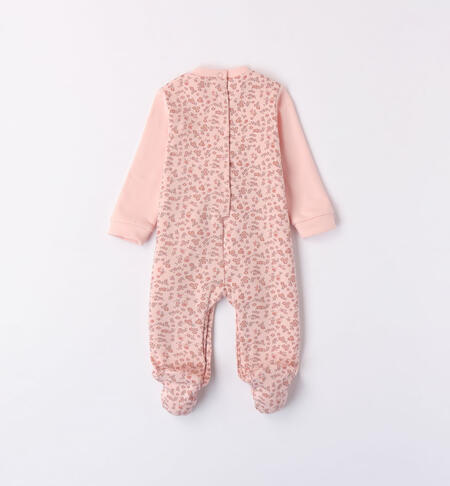iDO sleepsuit with small flowers for baby girl from newborn to 18 months ROSA CHIARO-2617