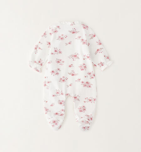 iDOMini baby girl romper BIANCO-ROSA-6BZP
