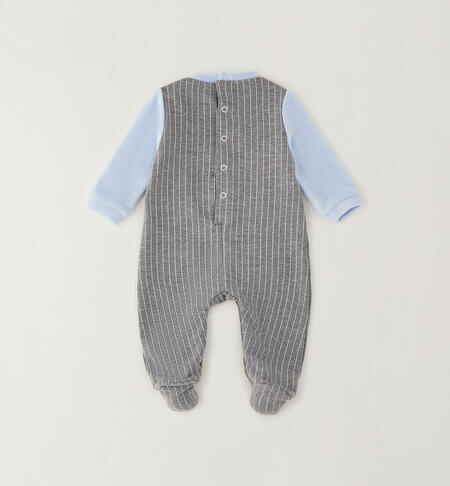 Tutina per neonato GRIGIO MELANGE-PANNA-6CDV