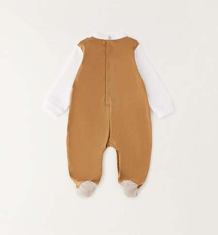 Baby dungaree romper BEIGE-0729