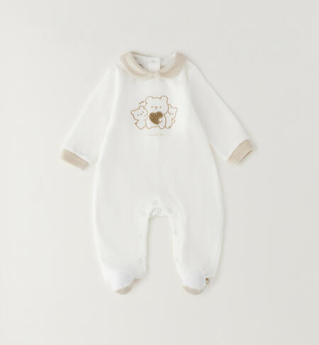 Unisex chenille onesie CREAM